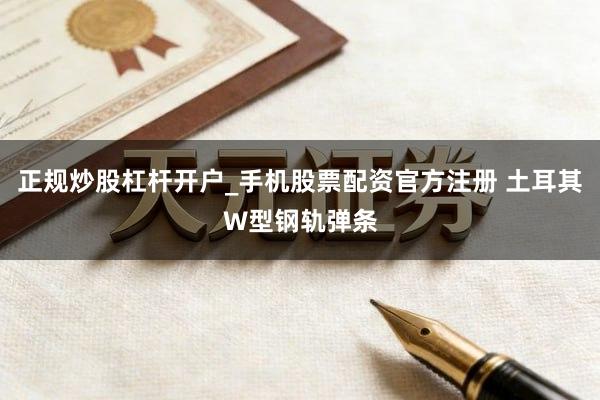 正规炒股杠杆开户_手机股票配资官方注册 土耳其W型钢轨弹条